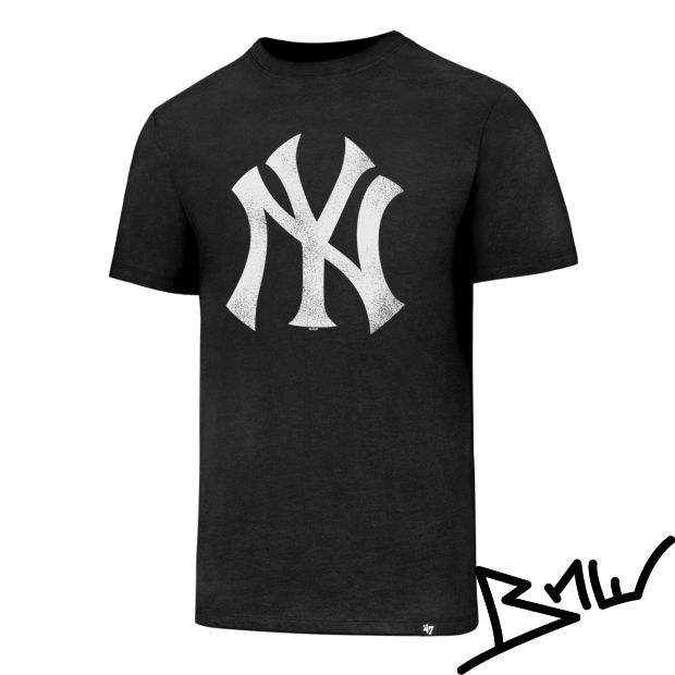 47 Brand MLB NY Yankees t-shirt in white with script logo print